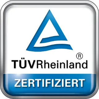 Siegel für Zertifizierung über TÜVRheinland für die truckcon GmbH